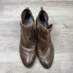 OTBT Womens Boots 9M Santa Fe Bootie Coffee Bean Brown Studed Ankle Boho Western